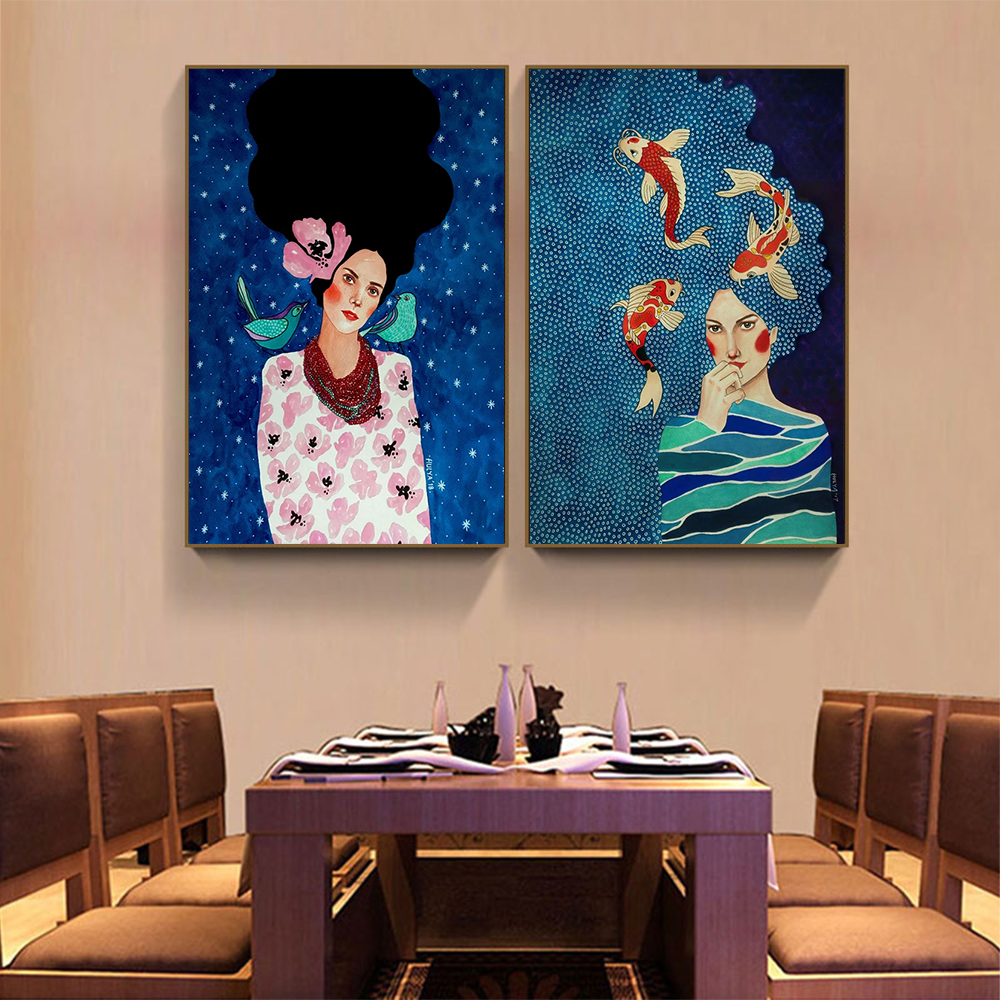 1pc frameless Vintage Abstract - Vintage Fashion Prints For Wall ulasan dan harga