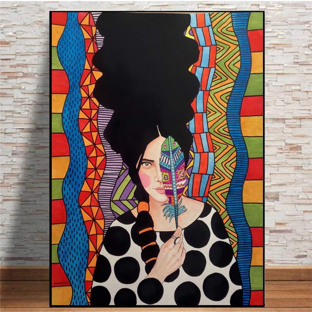 1pc frameless Vintage Abstract - Vintage Fashion Prints For Wall ulasan dan harga